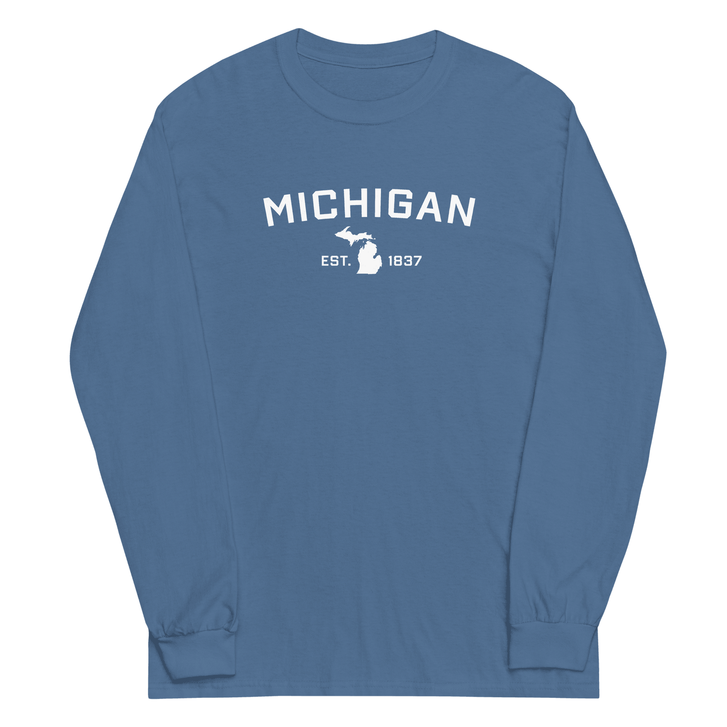 'Michigan EST 1837' T-Shirt | Unisex Long Sleeve - Circumspice Michigan