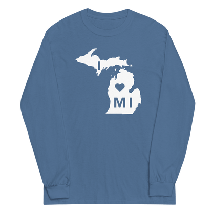 'I ❤️ MI' T-Shirt | Unisex Long Sleeve - Circumspice Michigan