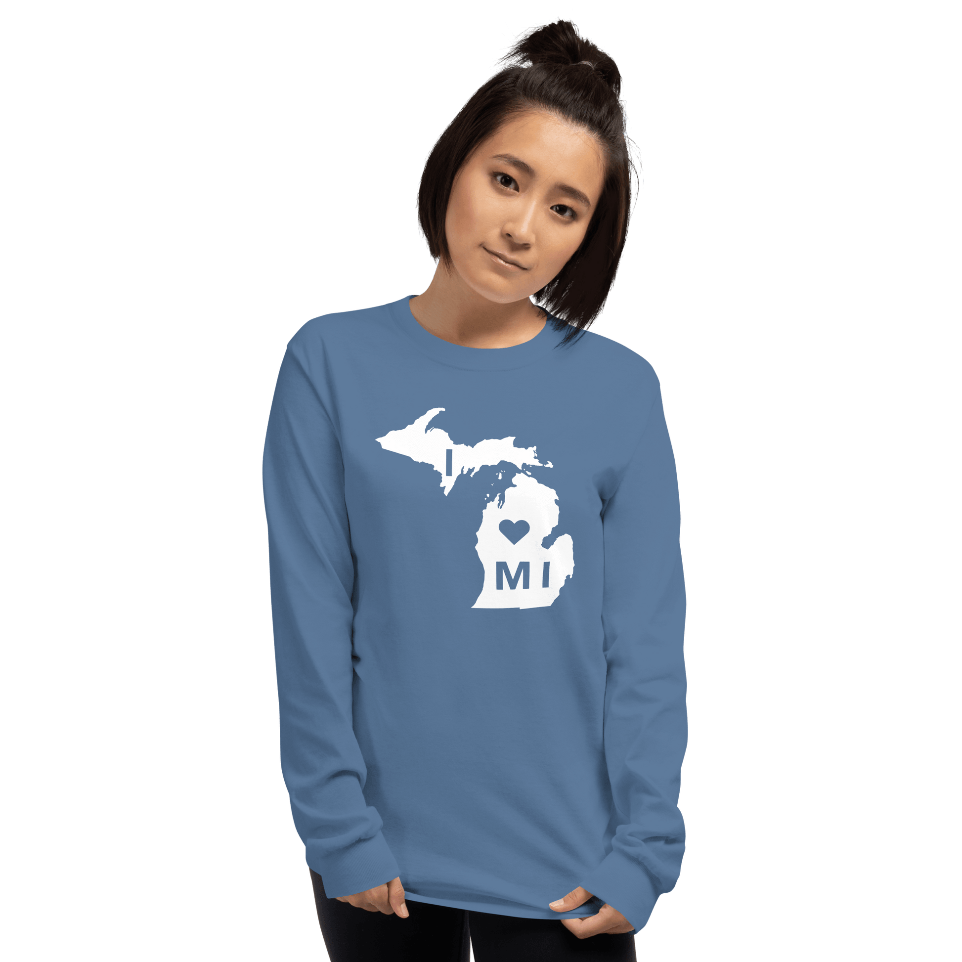 'I ❤️ MI' T-Shirt | Unisex Long Sleeve - Circumspice Michigan