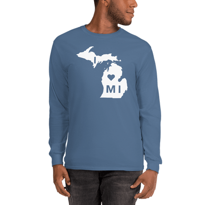 'I ❤️ MI' T-Shirt | Unisex Long Sleeve - Circumspice Michigan