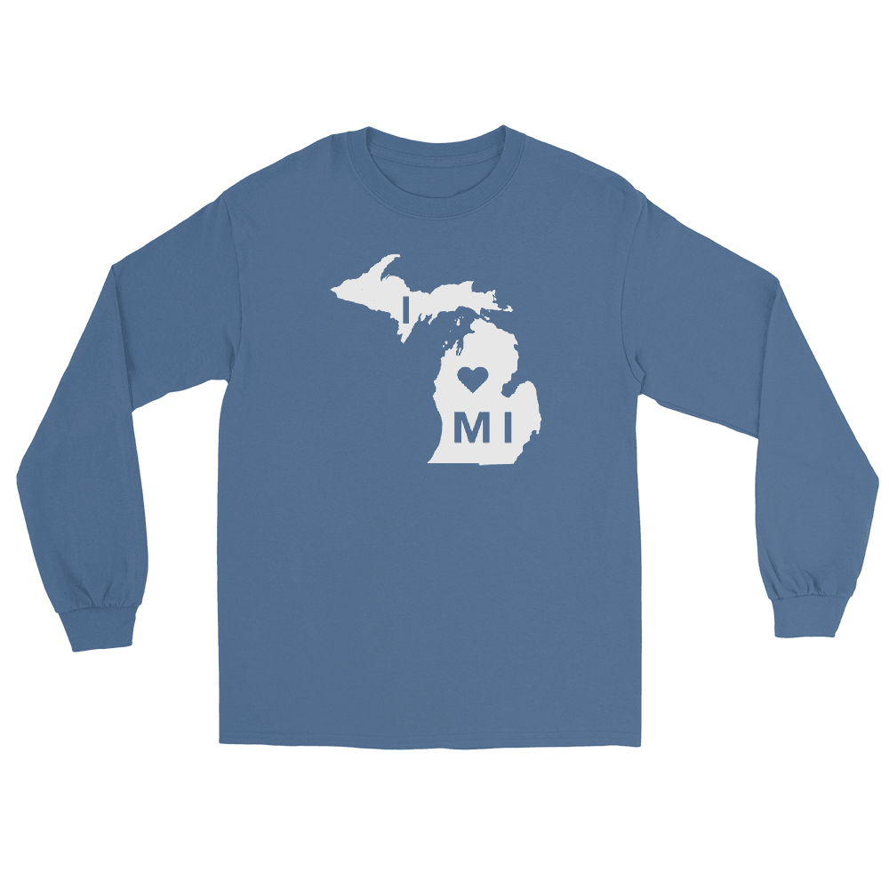 'I ❤️ MI' T-Shirt | Unisex Long Sleeve - Circumspice Michigan