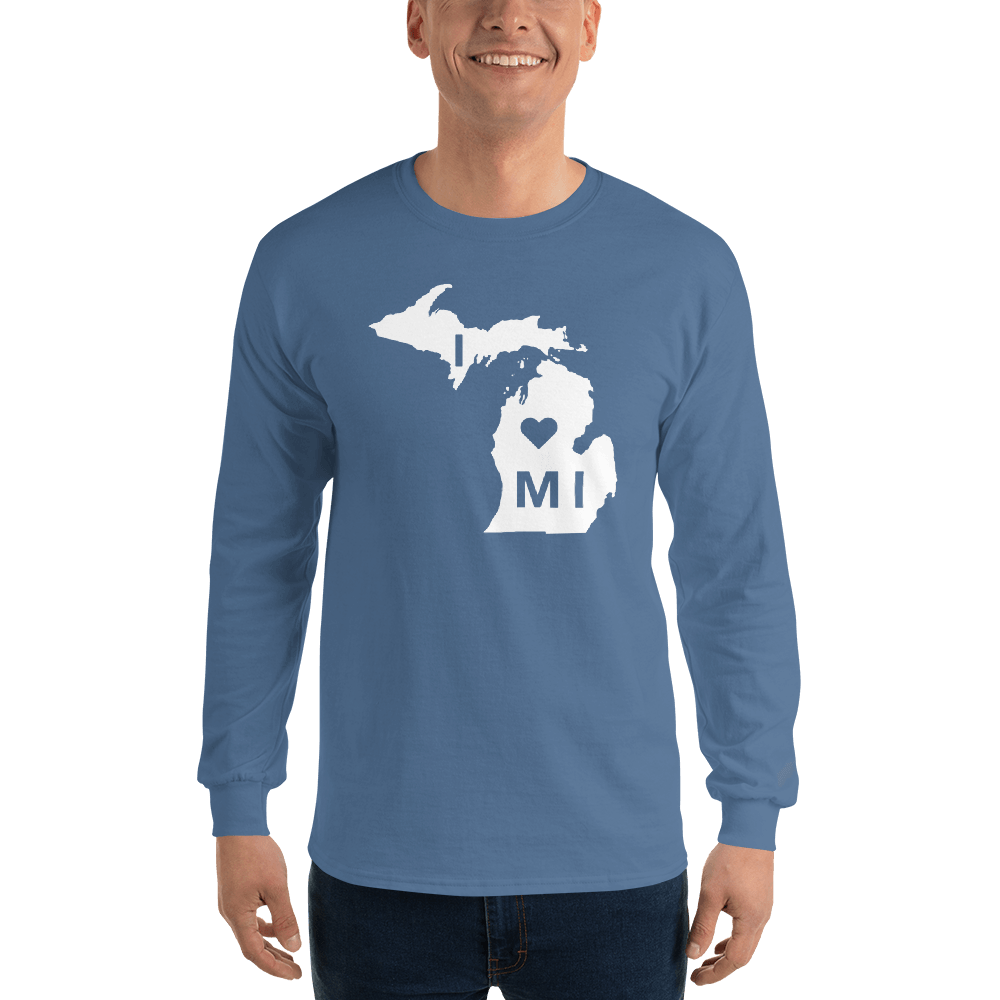 'I ❤️ MI' T-Shirt | Unisex Long Sleeve - Circumspice Michigan