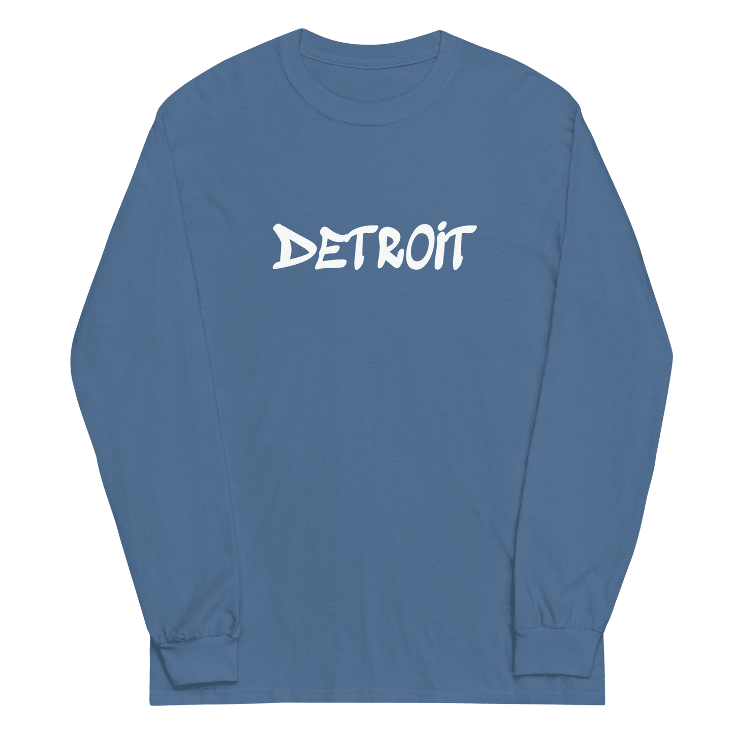 'Detroit' T-Shirt (1980s Hip Hop Font) | Unisex Long Sleeve - Circumspice Michigan