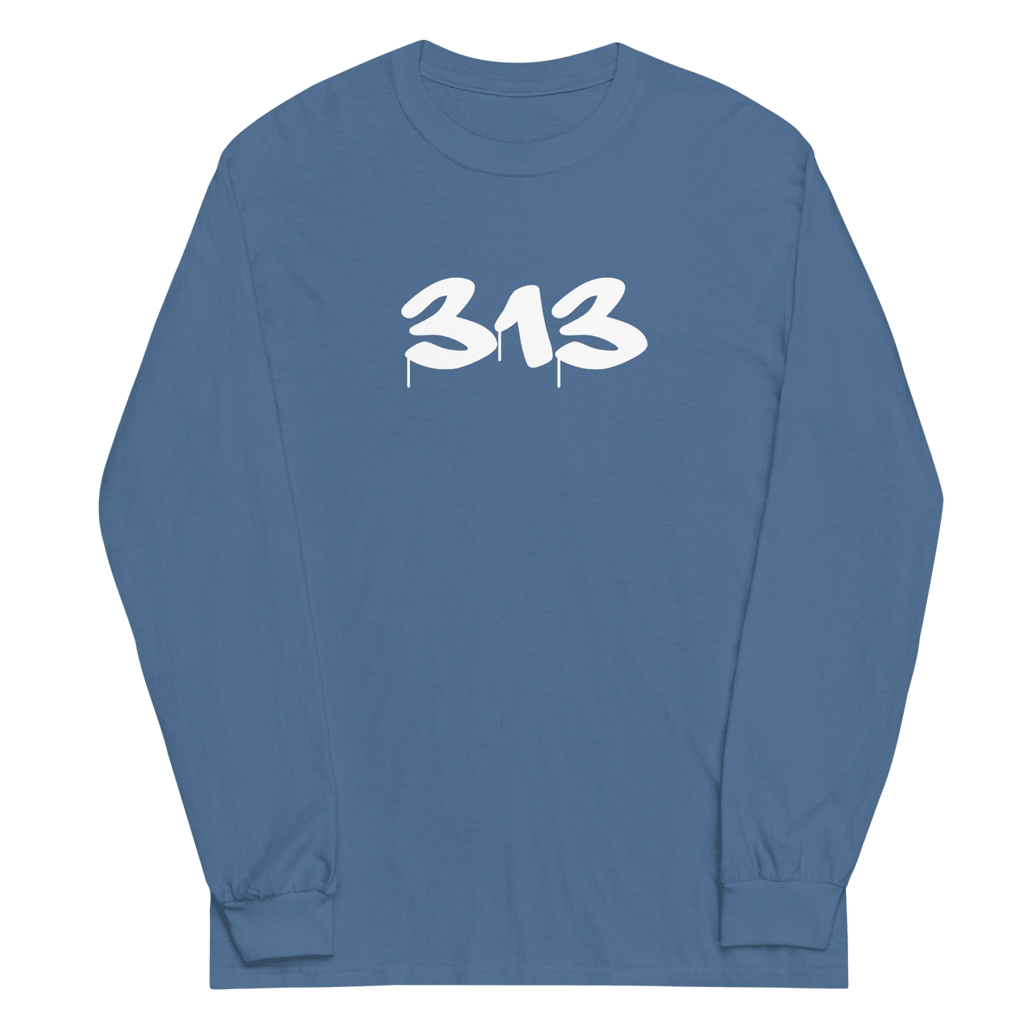 Detroit '313' T-Shirt (Tag Font) | Unisex Long Sleeve - Circumspice Michigan