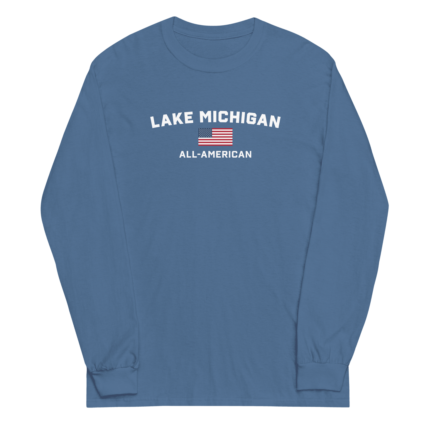 'Lake Michigan All American' T-Shirt | Unisex Long Sleeve - Circumspice Michigan