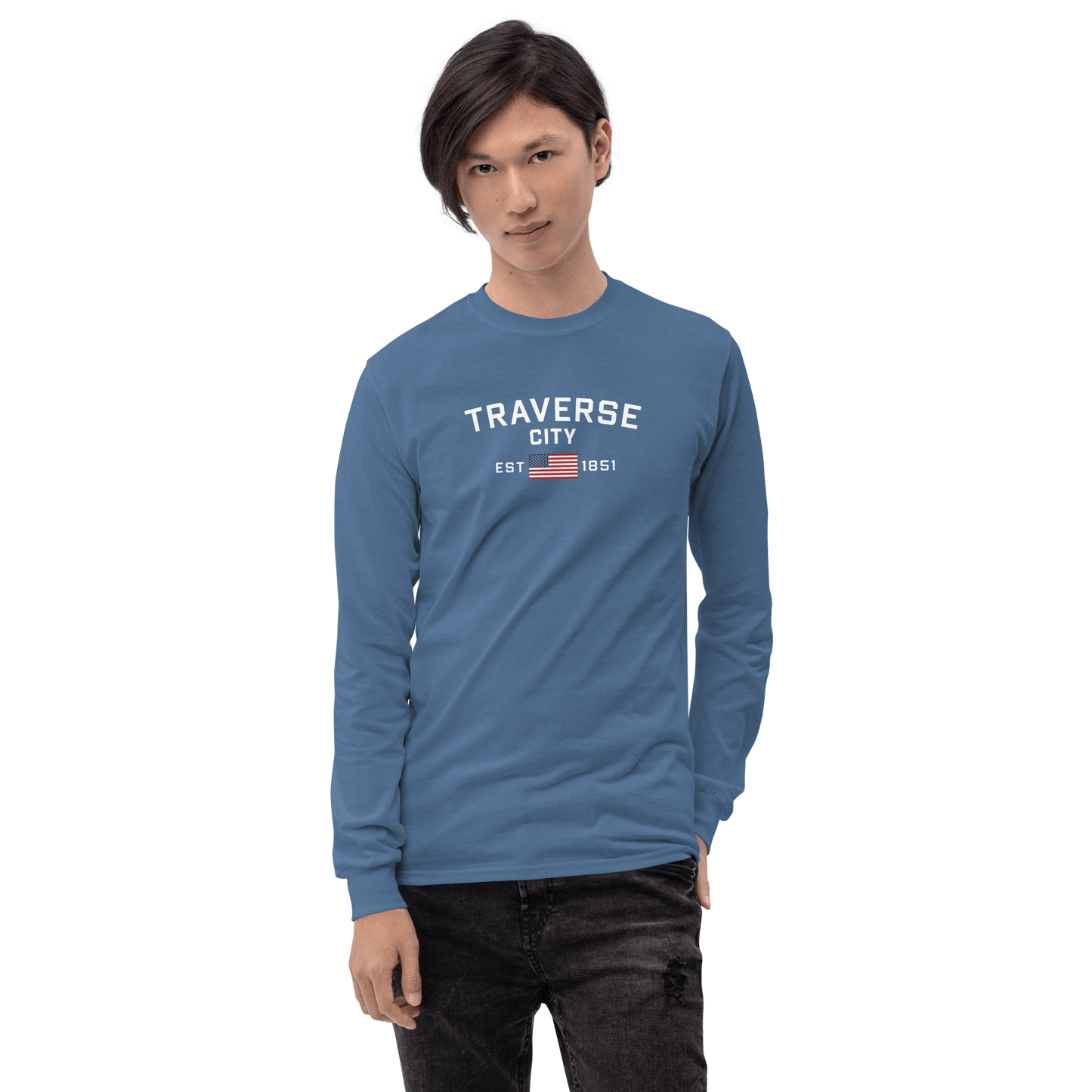 'Traverse City EST 1851' T-Shirt | Unisex Long Sleeve - Circumspice Michigan