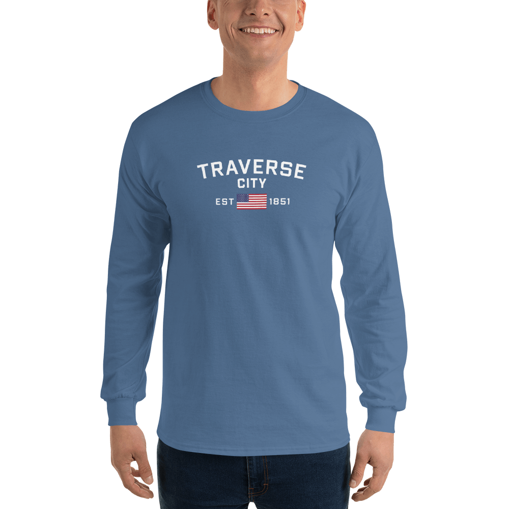 'Traverse City EST 1851' T-Shirt | Unisex Long Sleeve - Circumspice Michigan