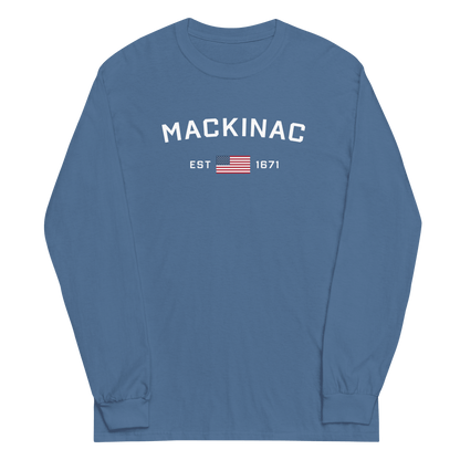 'Mackinac EST 1671' T-Shirt | Unisex Long Sleeve - Circumspice Michigan