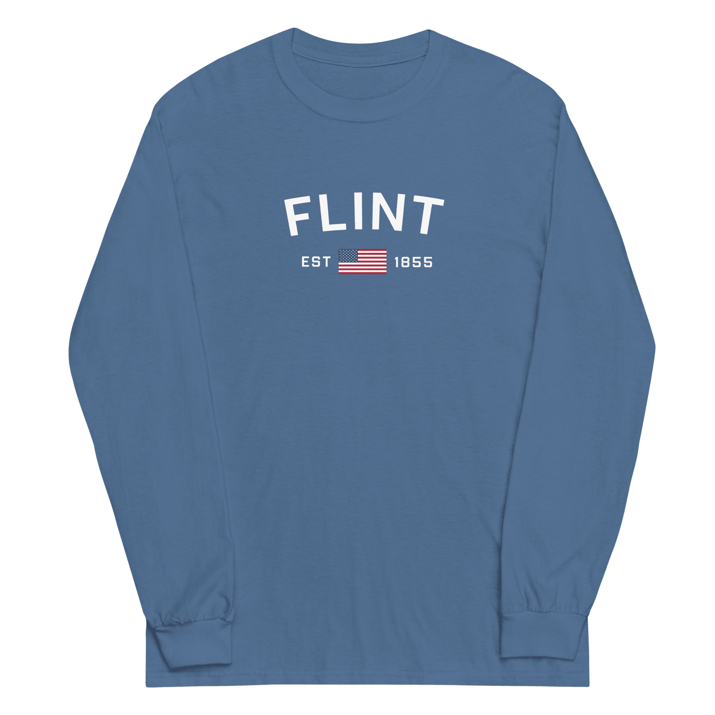 'Flint EST 1855' T-Shirt | Unisex Long Sleeve - Circumspice Michigan