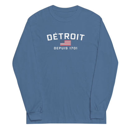 'Détroit Depuis 1701' T-Shirt | Unisex Long Sleeve - Circumspice Michigan