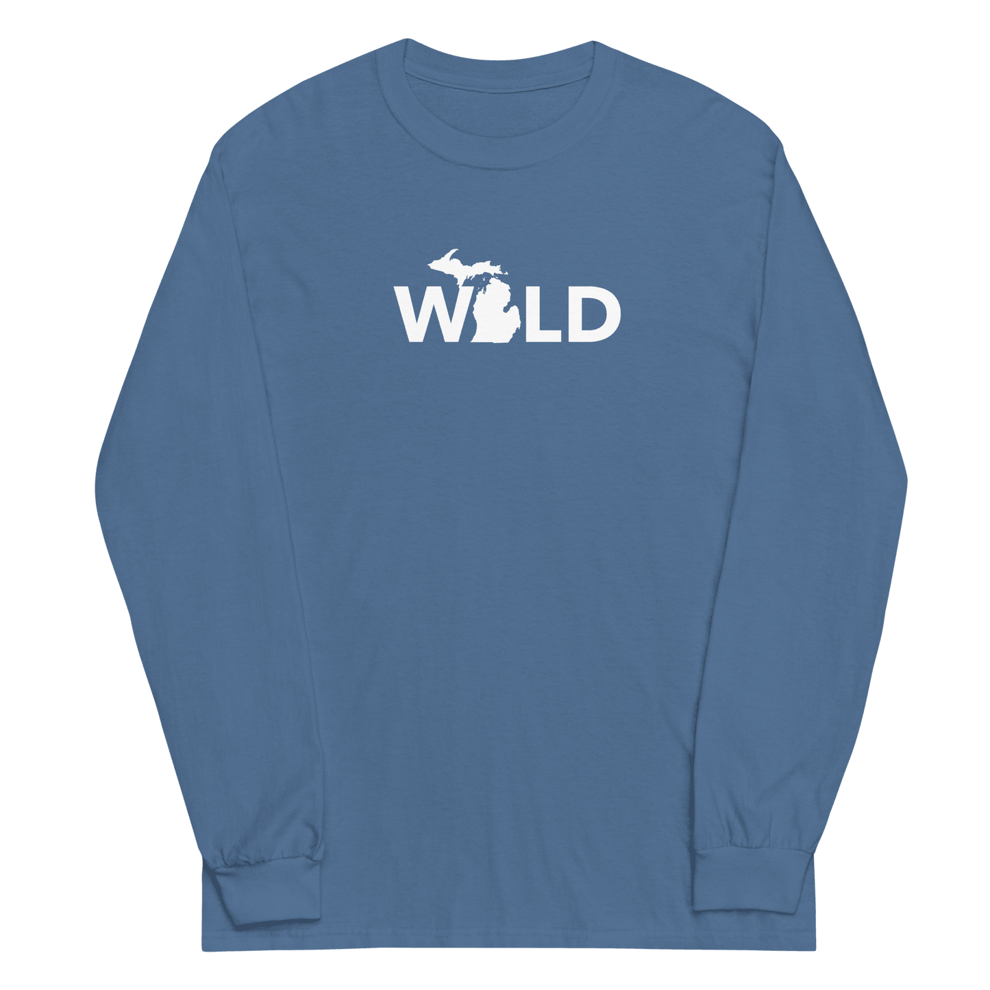 Michigan 'Wild' T-Shirt (Geometric Sans Font) | Unisex Long Sleeve - Circumspice Michigan