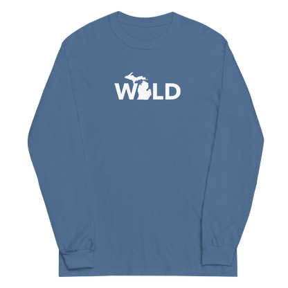 Michigan 'Wild' T-Shirt (Geometric Sans Font) | Unisex Long Sleeve - Circumspice Michigan