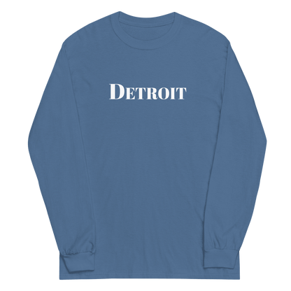 'Detroit' T-Shirt (Didone Font) | Unisex Long Sleeve - Circumspice Michigan