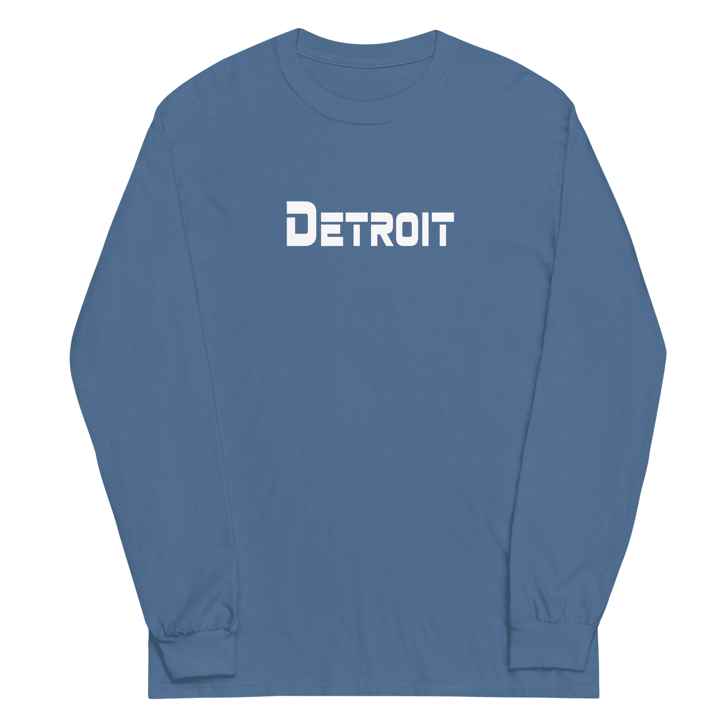 'Detroit' T-Shirt (1980s SciFi Font) | Unisex Long Sleeve - Circumspice Michigan