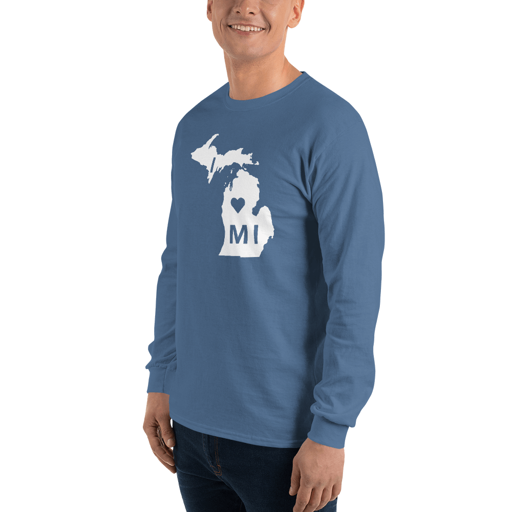 'I ❤️ MI' T-Shirt | Unisex Long Sleeve - Circumspice Michigan