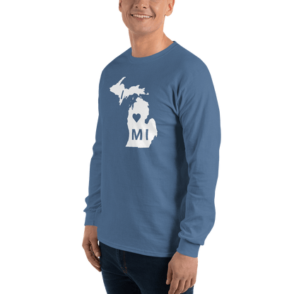 'I ❤️ MI' T-Shirt | Unisex Long Sleeve - Circumspice Michigan