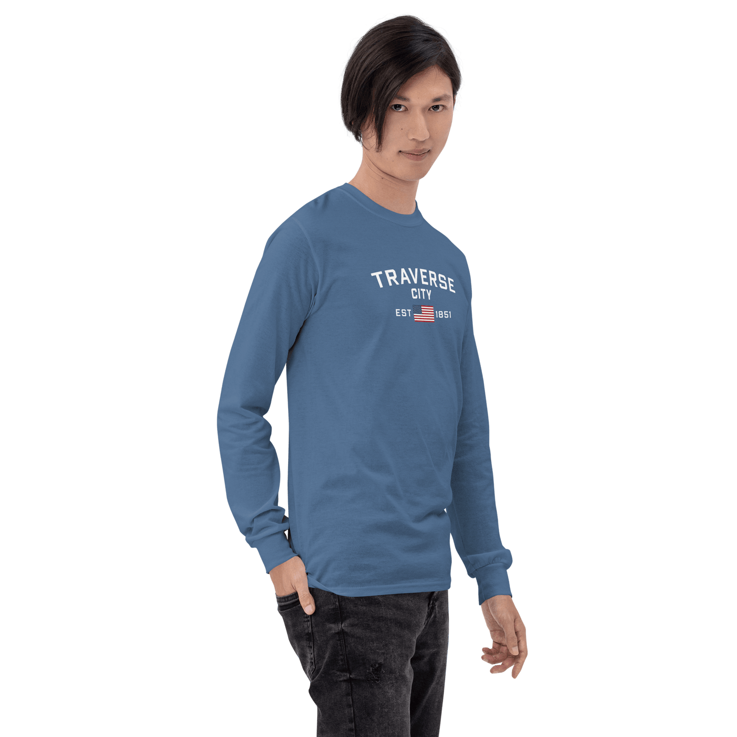 'Traverse City EST 1851' T-Shirt | Unisex Long Sleeve - Circumspice Michigan