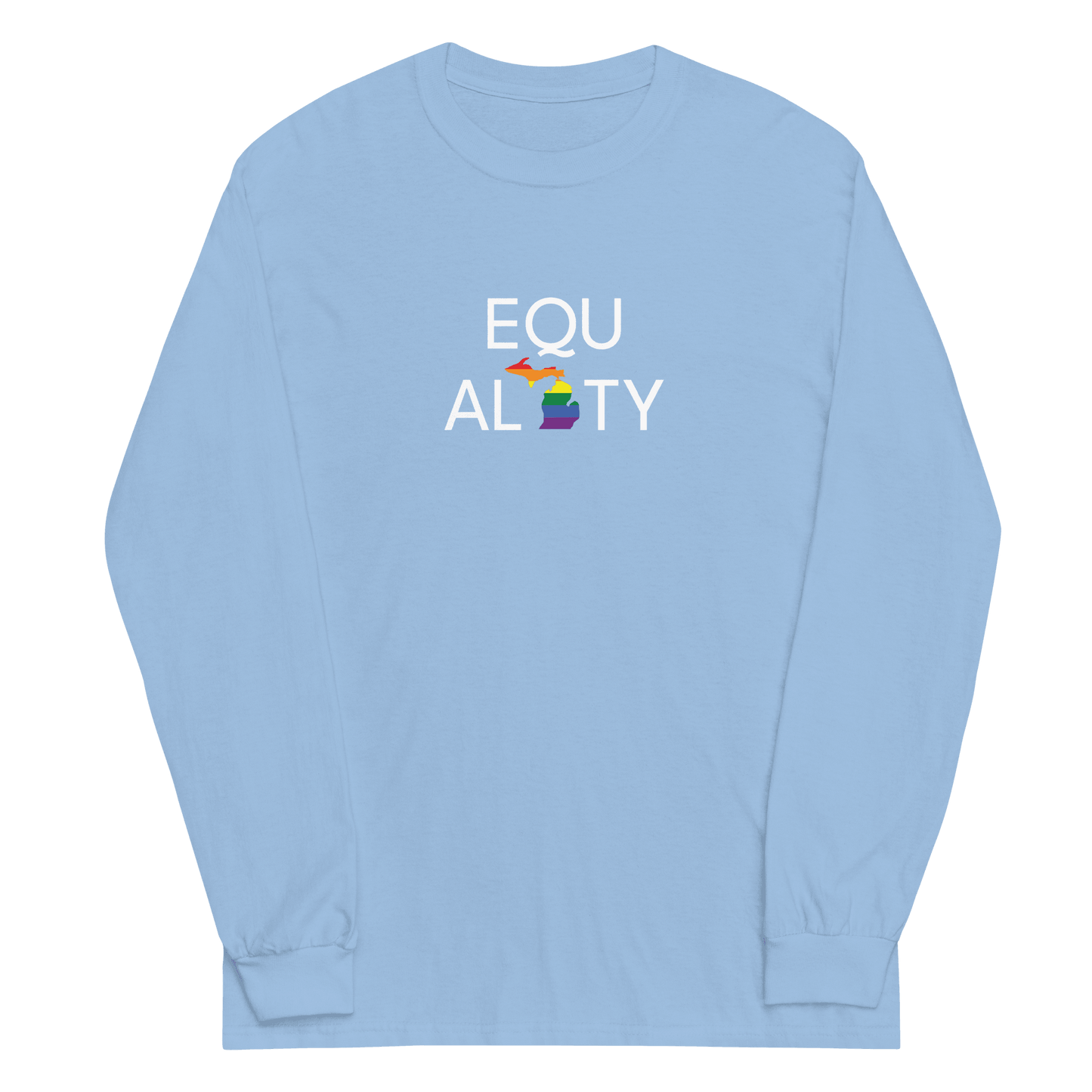 Michigan 'Equality' T-Shirt (LGBTQ Pride Colors) | Unisex Long Sleeve - Circumspice Michigan