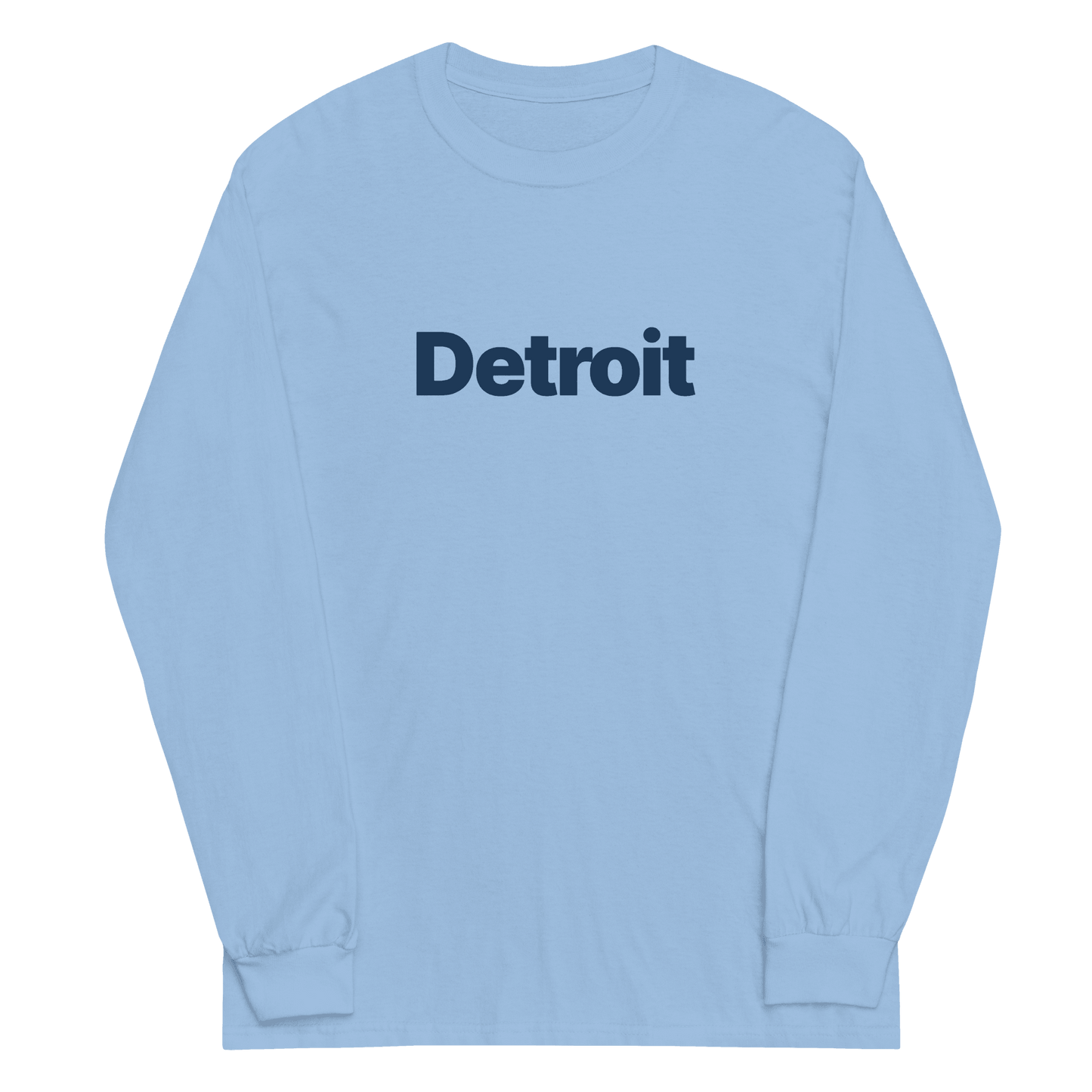 'Detroit' T-Shirt (Swiss Sans Font) | Unisex Long Sleeve - Circumspice Michigan