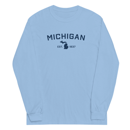 'Michigan EST 1837' T-Shirt | Unisex Long Sleeve - Circumspice Michigan