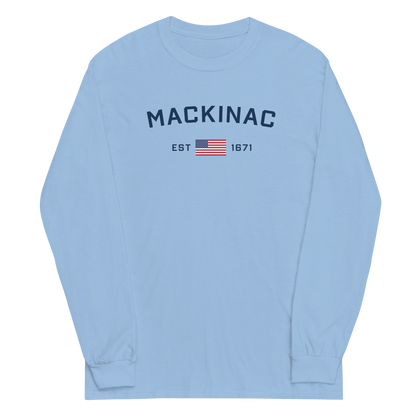 'Mackinac EST 1671' T-Shirt | Unisex Long Sleeve - Circumspice Michigan