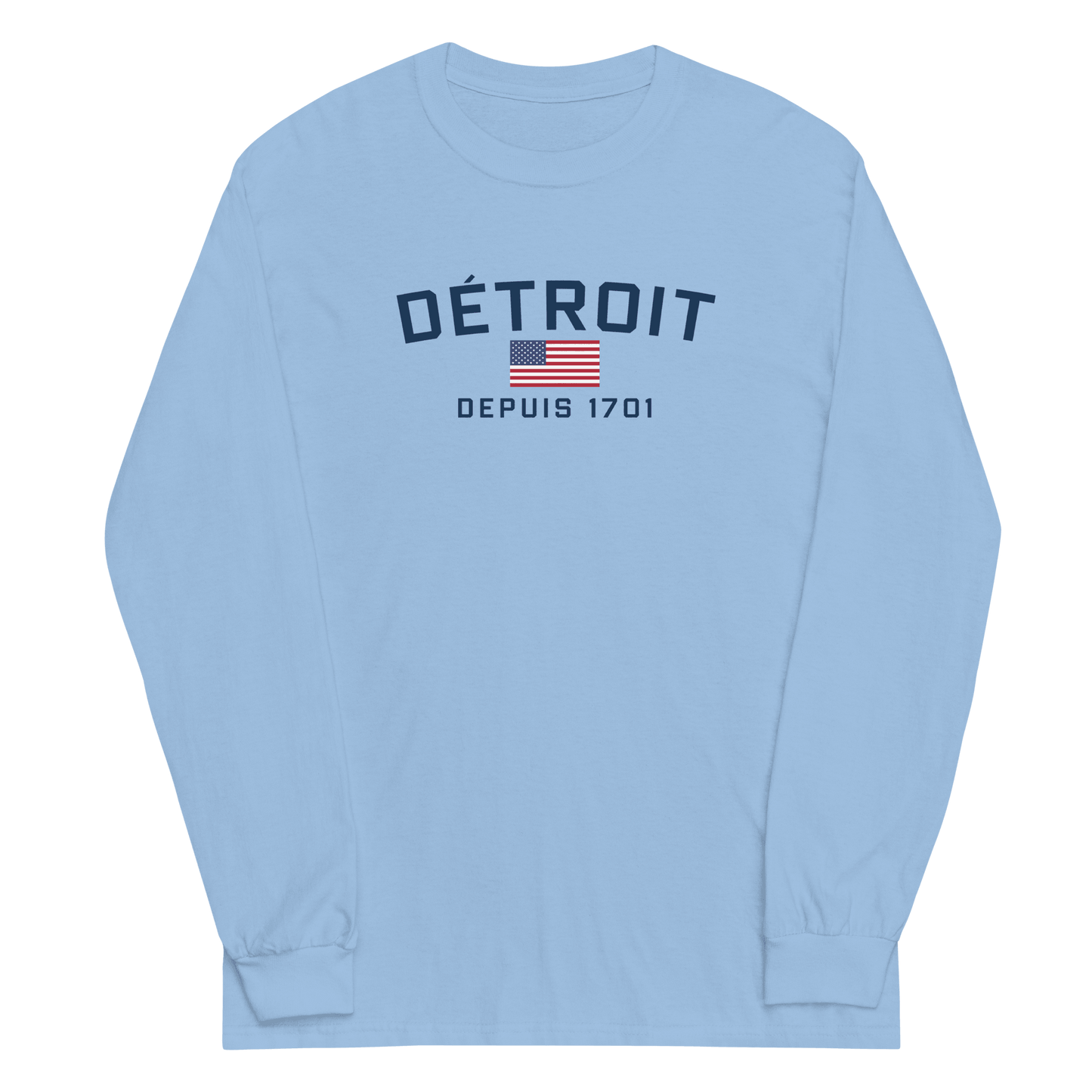 'Détroit Depuis 1701' T-Shirt | Unisex Long Sleeve - Circumspice Michigan