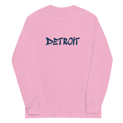 'Detroit' T-Shirt (1980s Hip Hop Font) | Unisex Long Sleeve - Circumspice Michigan