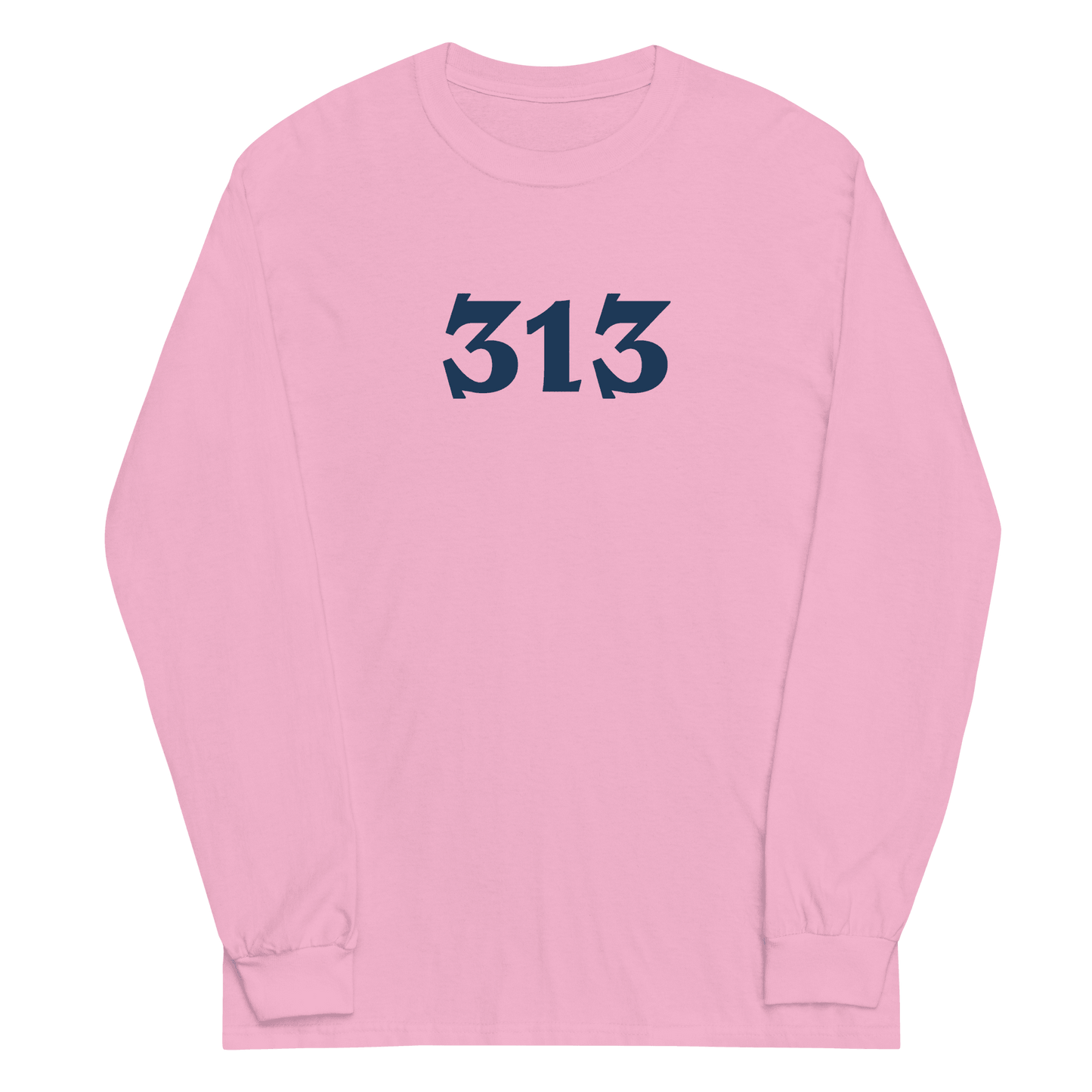 Detroit '313' T-Shirt (Angry Serif Font) | Unisex Long Sleeve - Circumspice Michigan