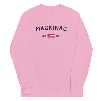 'Mackinac EST 1671' T-Shirt | Unisex Long Sleeve - Circumspice Michigan