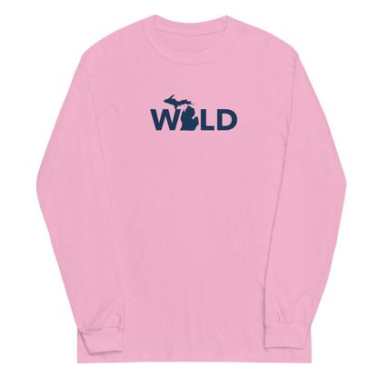 Michigan 'Wild' T-Shirt (Geometric Sans Font) | Unisex Long Sleeve