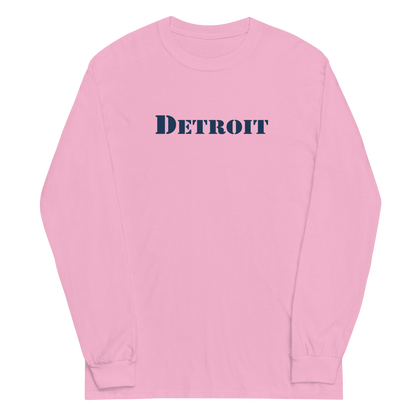 'Detroit' T-Shirt (Army Stencil Font) | Unisex Long Sleeve - Circumspice Michigan