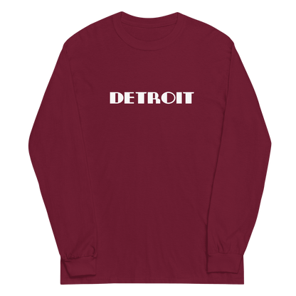 'Detroit' T-Shirt (Art Deco Font) | Unisex Long Sleeve - Circumspice Michigan