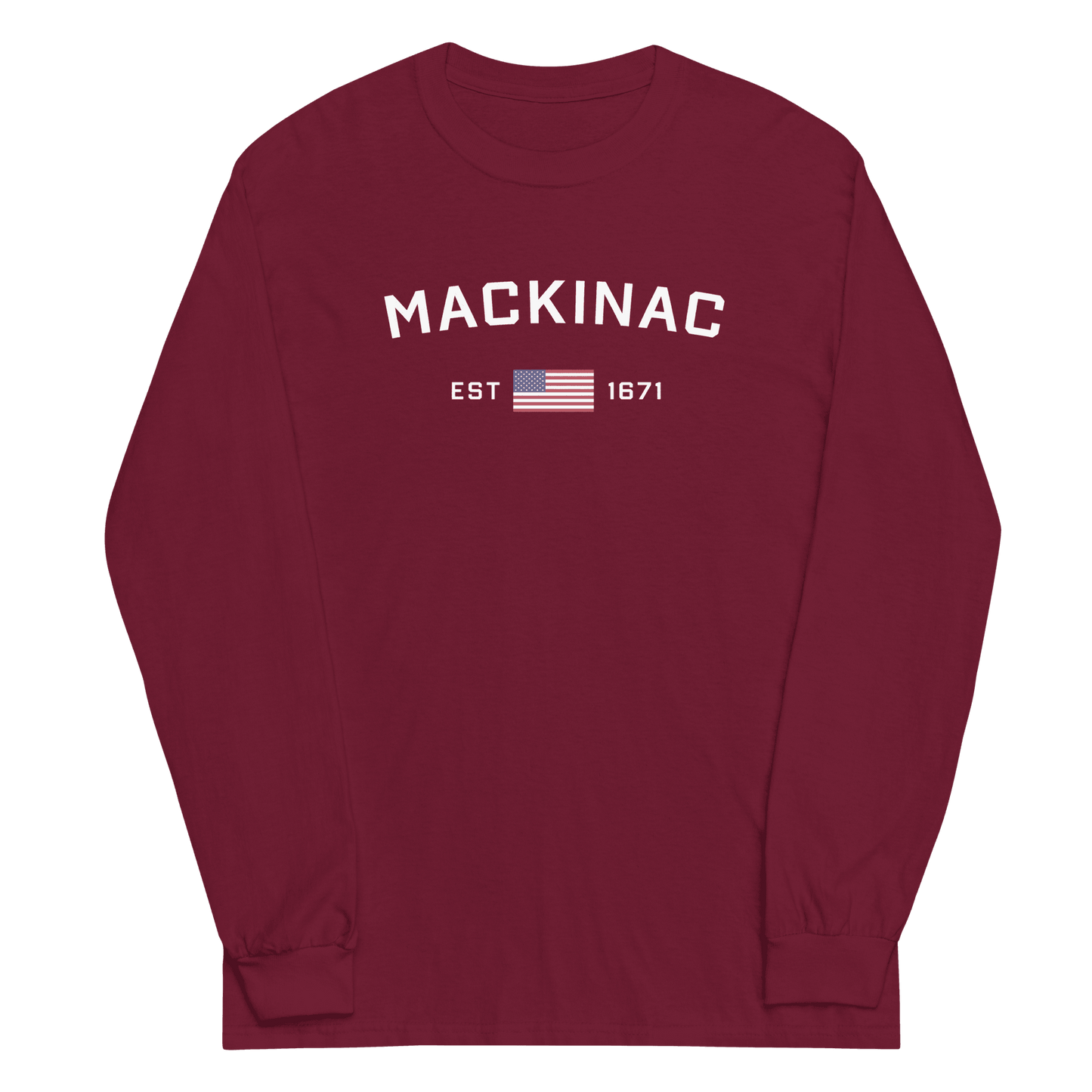 'Mackinac EST 1671' T-Shirt | Unisex Long Sleeve - Circumspice Michigan