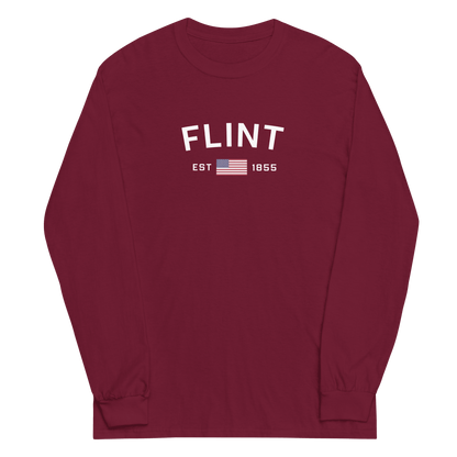 'Flint EST 1855' T-Shirt | Unisex Long Sleeve - Circumspice Michigan