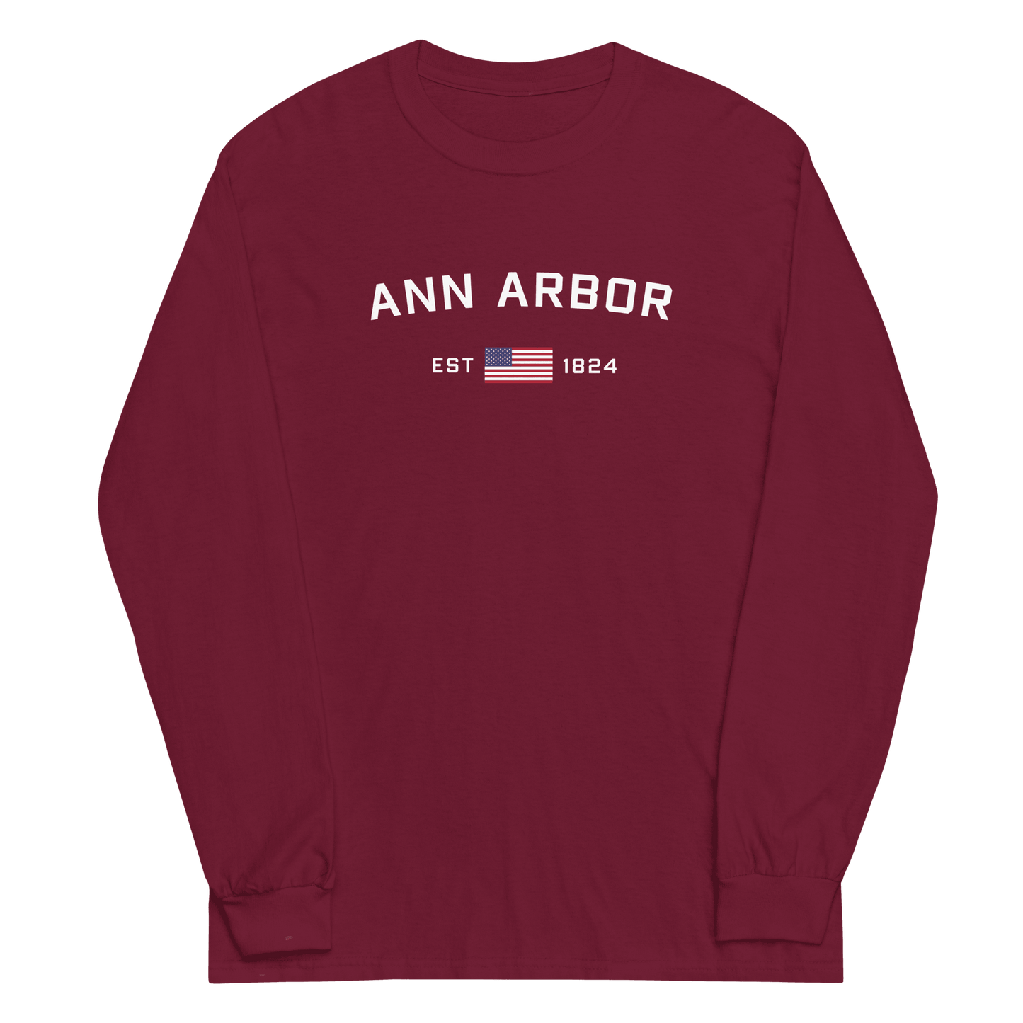 'Ann Arbor EST 1824' T-Shirt | Unisex Long Sleeve - Circumspice Michigan