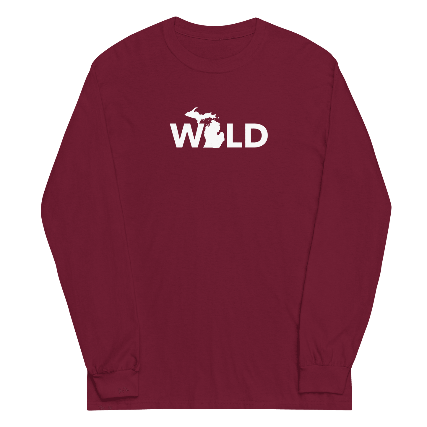 Michigan 'Wild' T-Shirt (Geometric Sans Font) | Unisex Long Sleeve - Circumspice Michigan