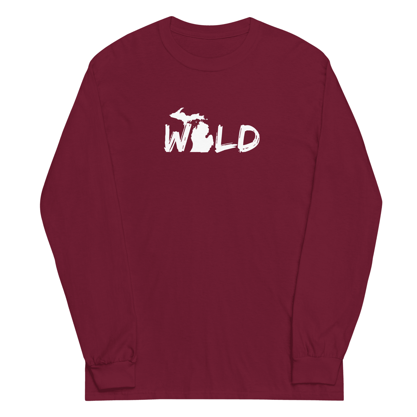 Michigan 'Wild' T-Shirt (Paintbrush Font) | Unisex Long Sleeve - Circumspice Michigan