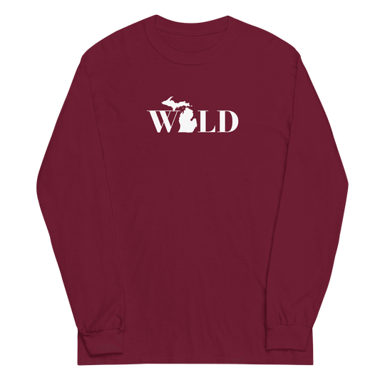 Michigan 'Wild' T-Shirt (Didone Font) | Unisex Long Sleeve - Circumspice Michigan