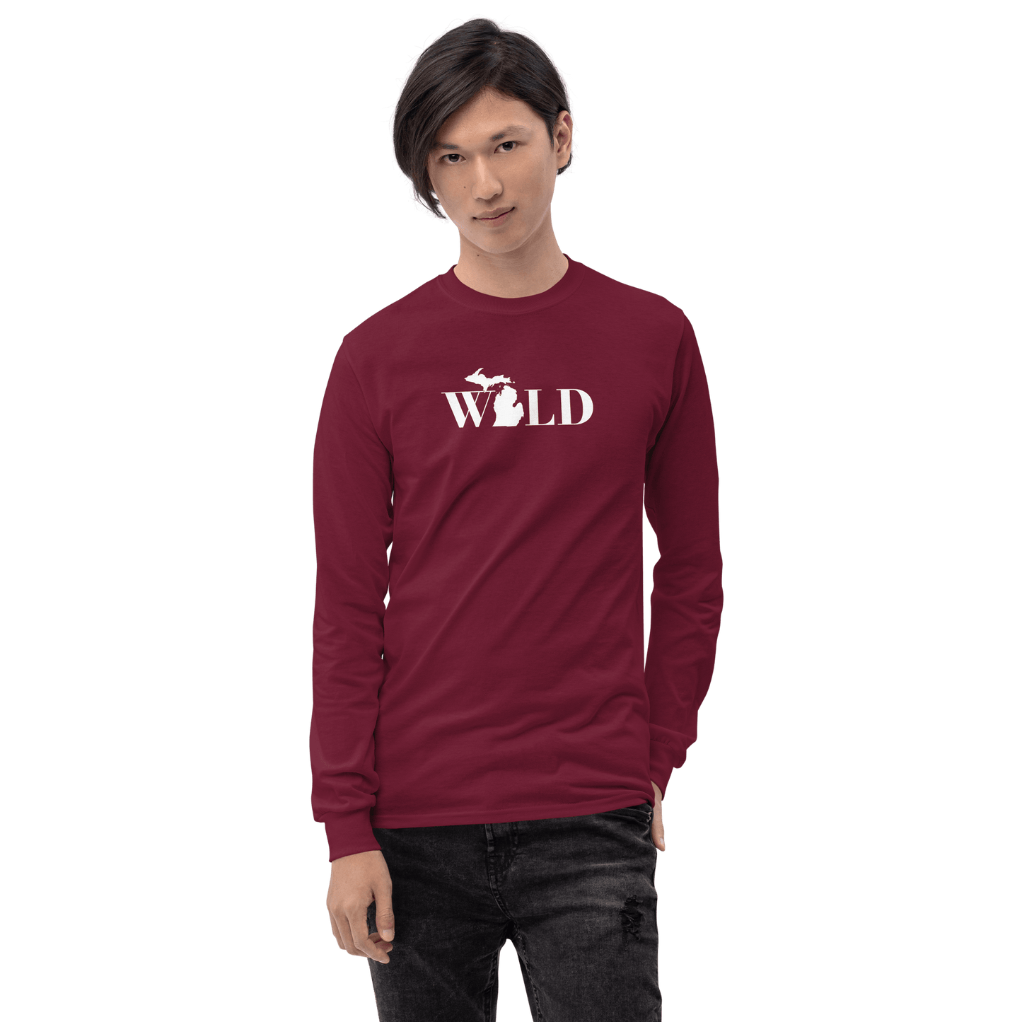 Michigan 'Wild' T-Shirt (Didone Font) | Unisex Long Sleeve - Circumspice Michigan