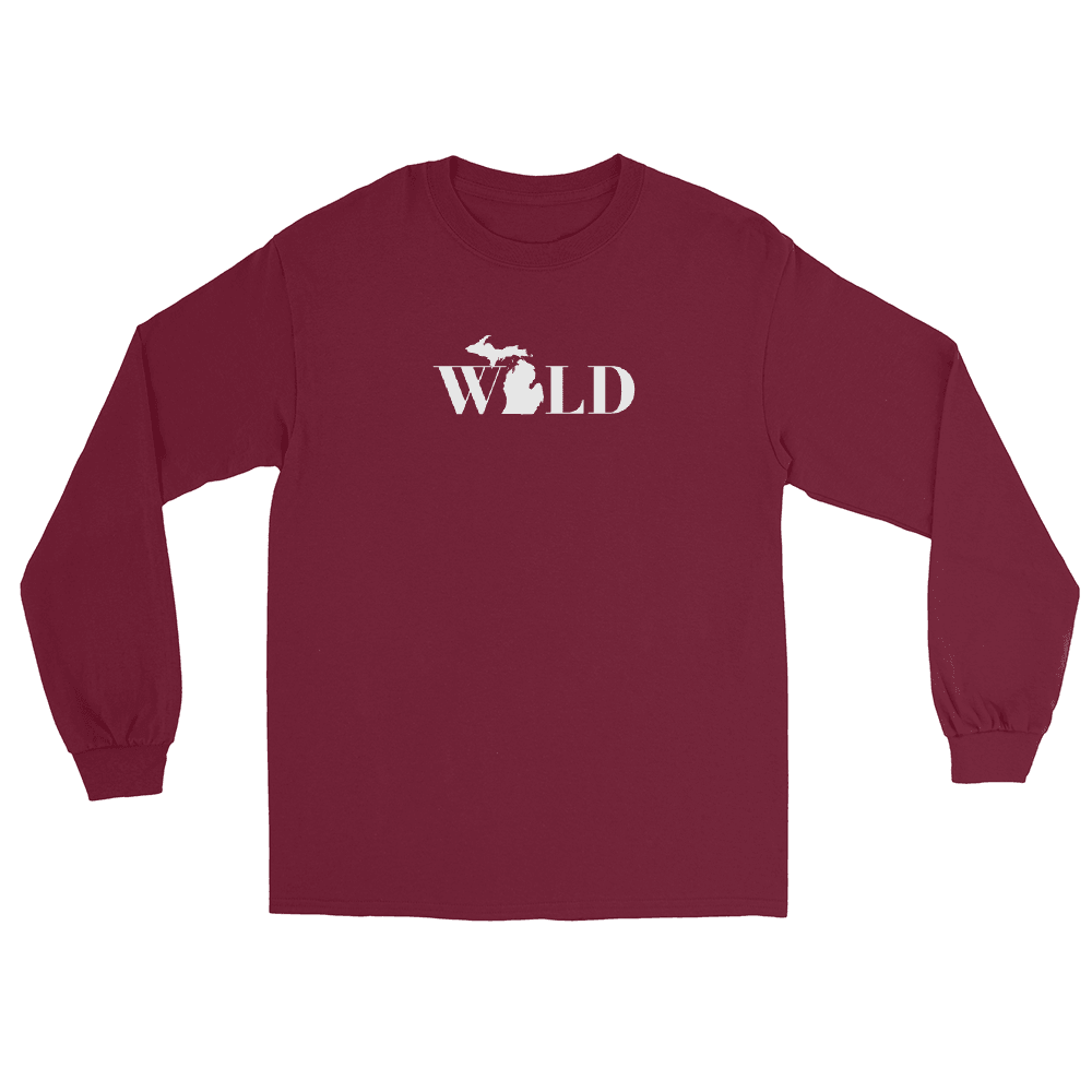 Michigan 'Wild' T-Shirt (Didone Font) | Unisex Long Sleeve - Circumspice Michigan