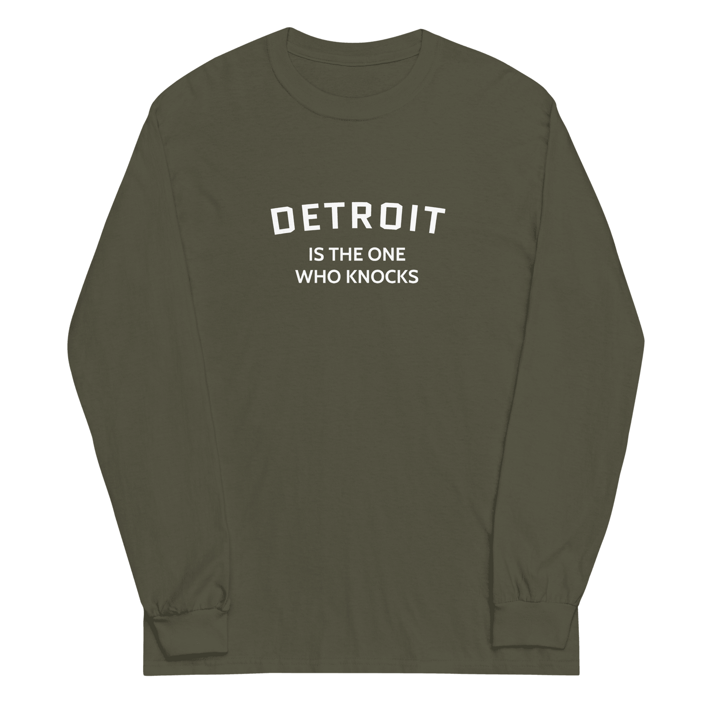 'Detroit is the One Who Knocks' T-Shirt | Unisex Long Sleeve - Circumspice Michigan