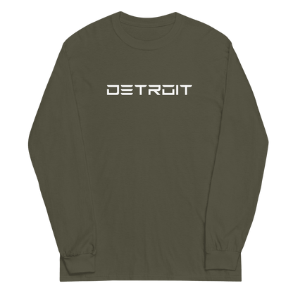 'Detroit' T-Shirt (Electric Font) | Unisex Long Sleeve - Circumspice Michigan