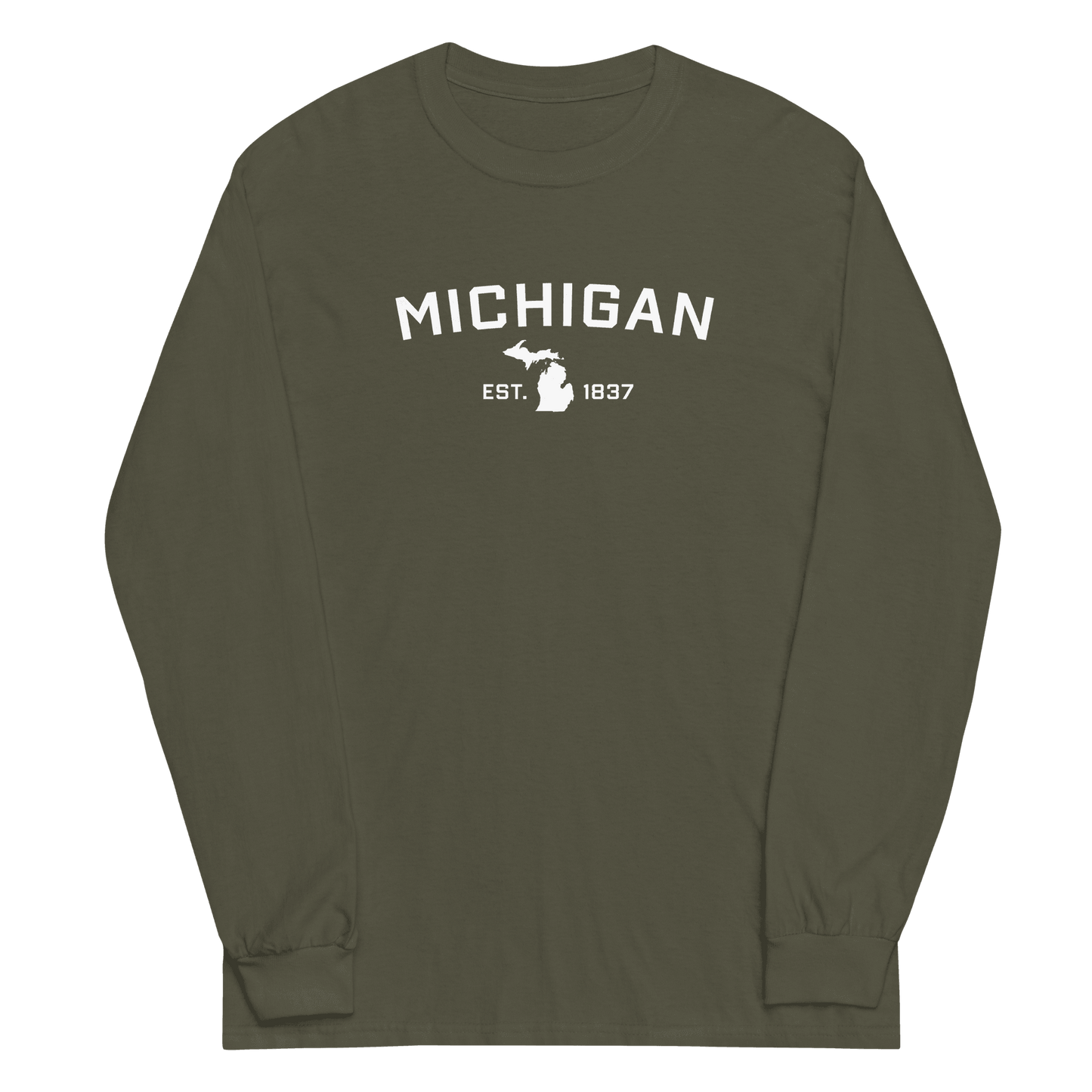 'Michigan EST 1837' T-Shirt | Unisex Long Sleeve - Circumspice Michigan