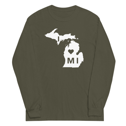 'I ❤️ MI' T-Shirt | Unisex Long Sleeve - Circumspice Michigan