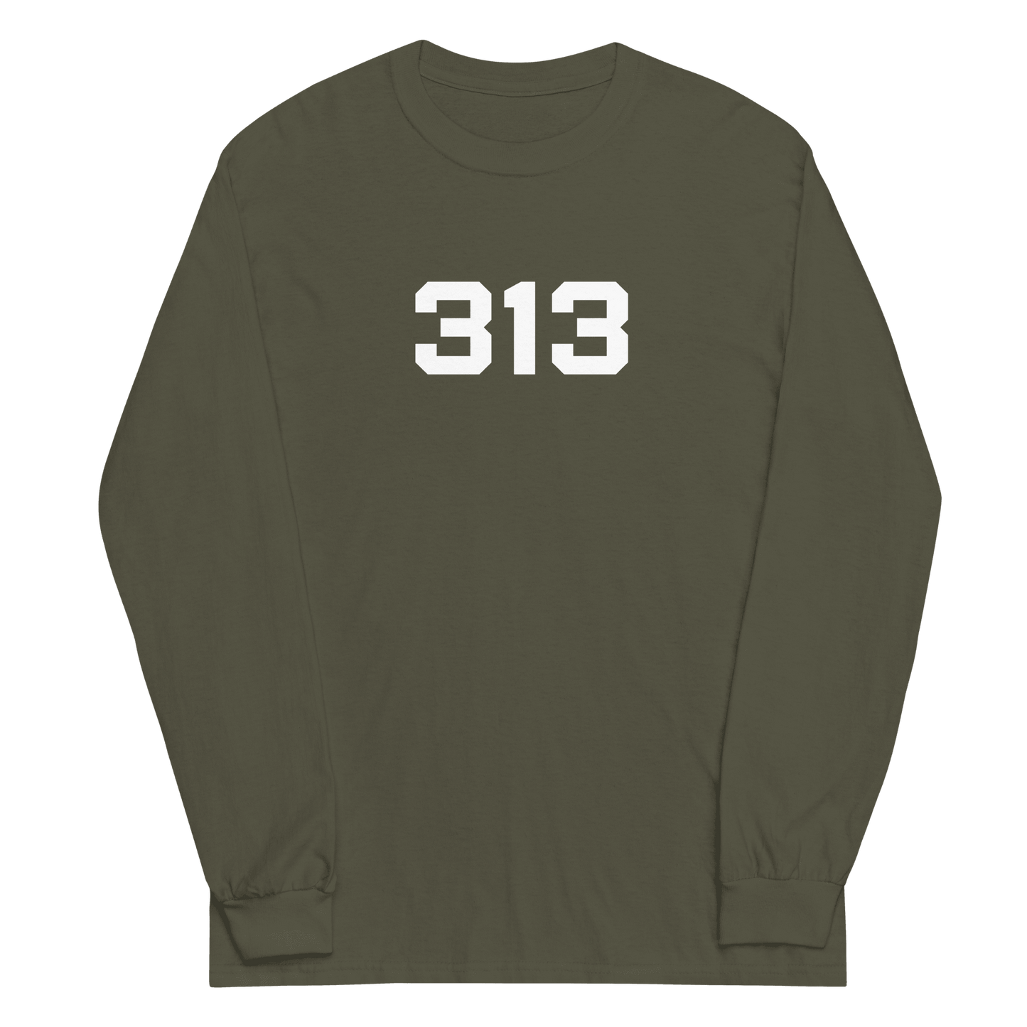 Detroit '313' T-Shirt (Athletic Font) | Unisex Long Sleeve - Circumspice Michigan