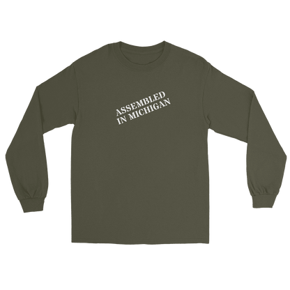 'Assembled in Michigan' T-Shirt | Unisex Long Sleeve - Circumspice Michigan