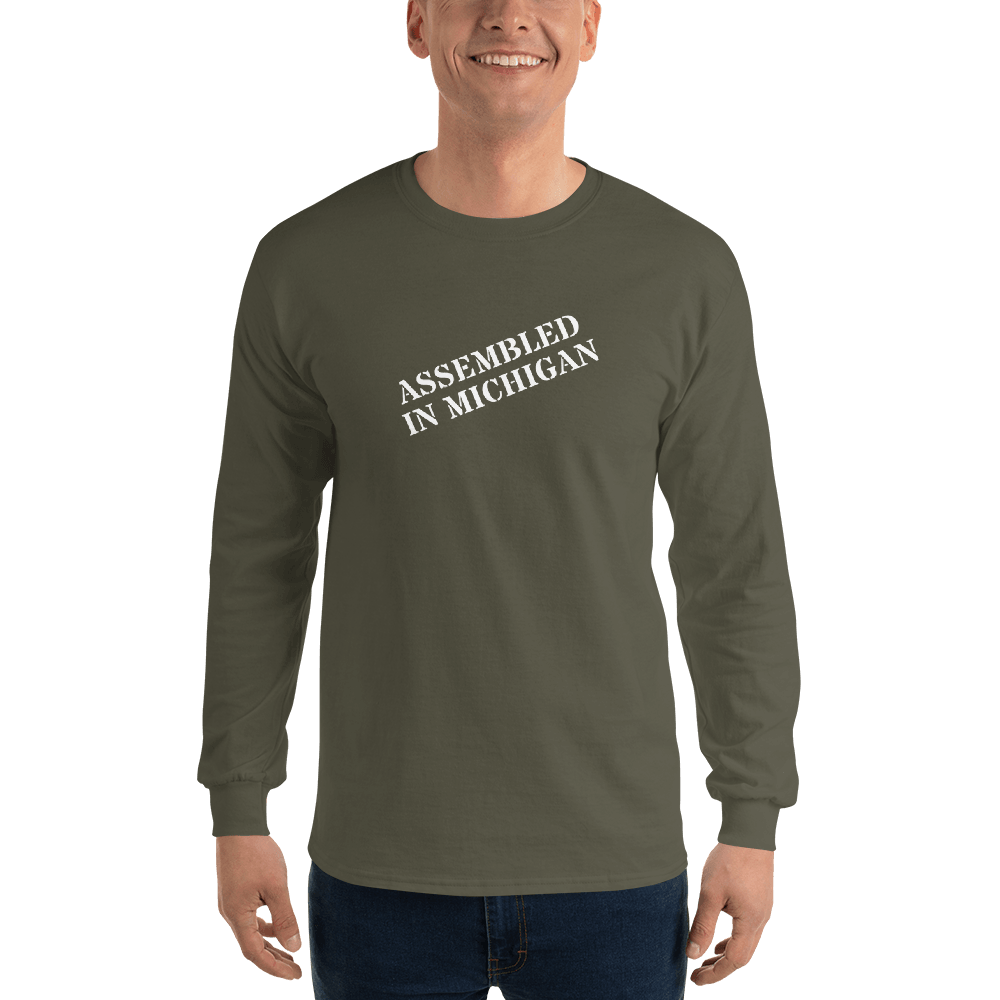 'Assembled in Michigan' T-Shirt | Unisex Long Sleeve - Circumspice Michigan