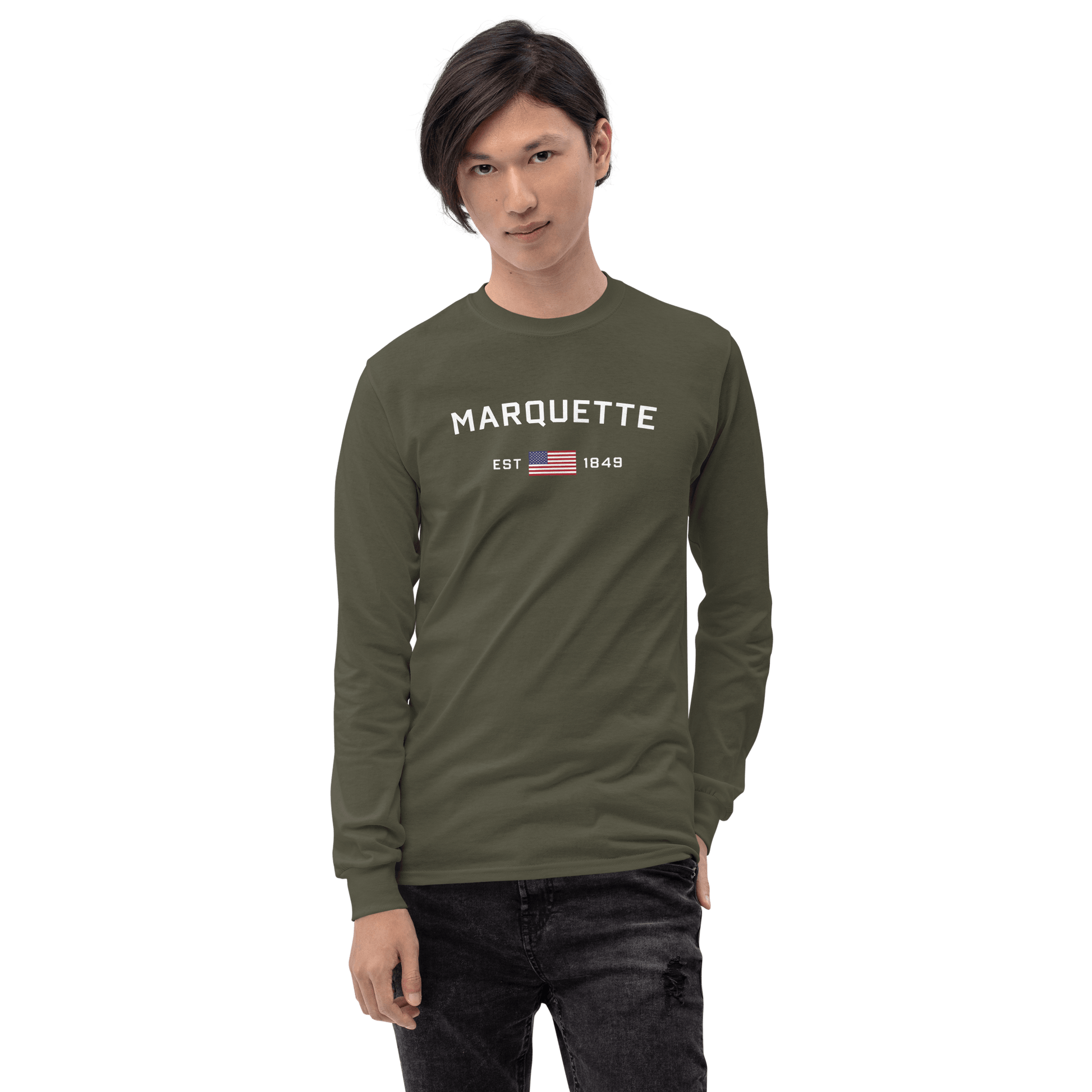 'Marquette EST 1849' T-Shirt | Unisex Long Sleeve - Circumspice Michigan