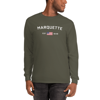 'Marquette EST 1849' T-Shirt | Unisex Long Sleeve - Circumspice Michigan