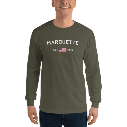 'Marquette EST 1849' T-Shirt | Unisex Long Sleeve - Circumspice Michigan